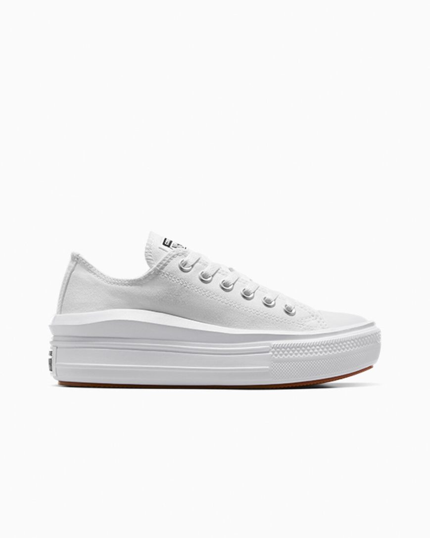 Pantofi Platforma Dama Converse Chuck Taylor All Star Move Low Top Albi | RO UVLWX569